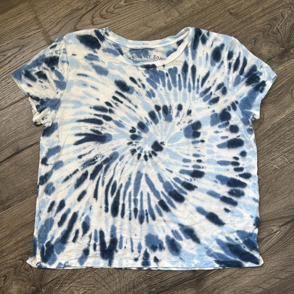 Aeropostale Seriously Soft Blue Tie-Dye Shirt